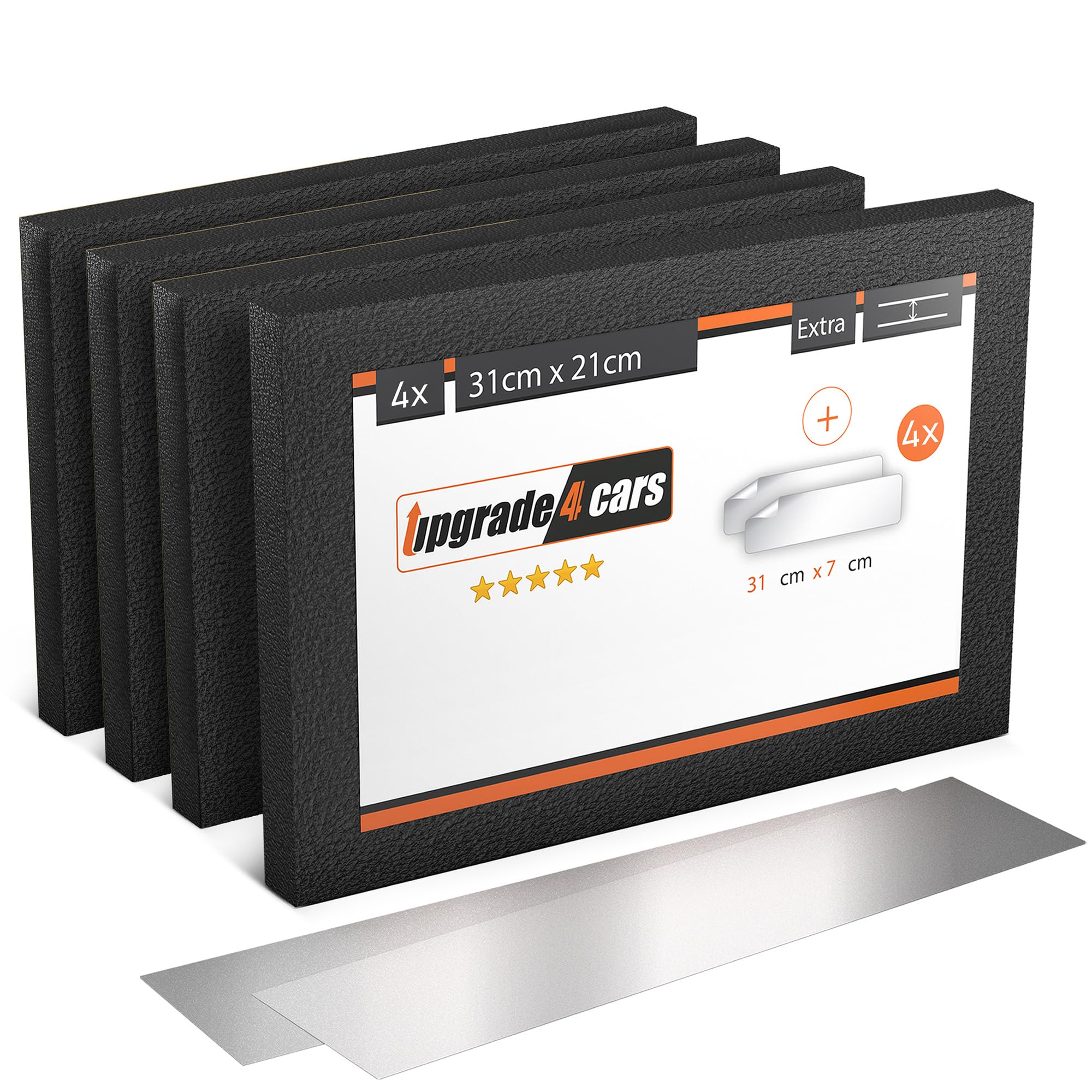 Upgrade4cars Paracolpi Garage Auto da Muro Nero |4 x Pannello Gommapiuma Adesiva Proteggi Portiere | Protezione Paraurti