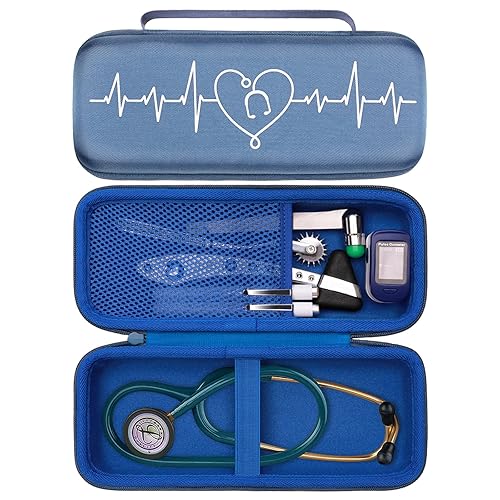 Miniatura 10 de LTGEM - Estuche para estetoscopio y accesorios de acero inoxidable para enfermería y equipo médico 3M Littmann Cardiology III, II, IV,3M Littmann