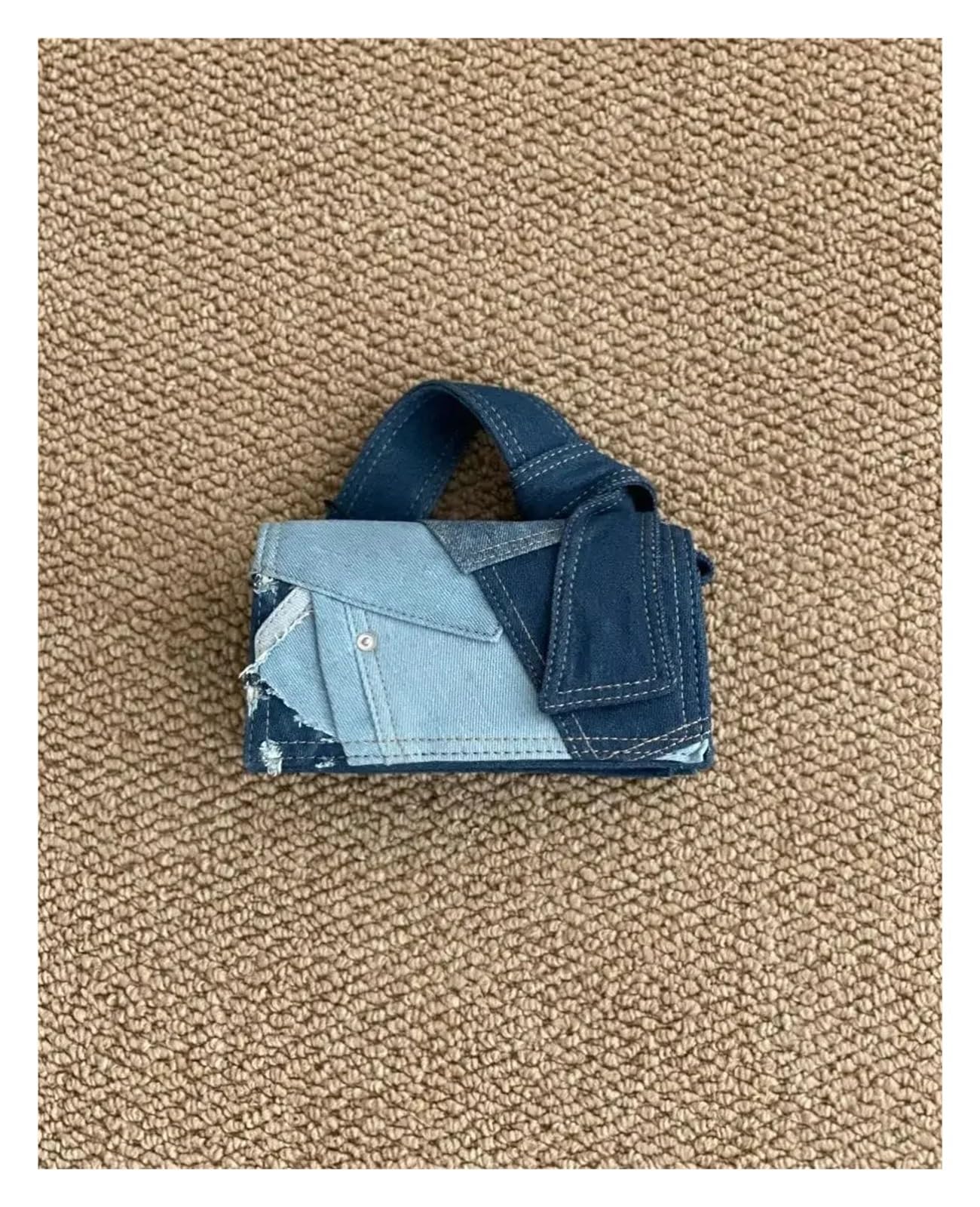 Bolso Vaquero Mujer Bolso de mezclilla con cierre patchwork, bolso hombro informal que combina todo, bolsos y bandoleras Compras