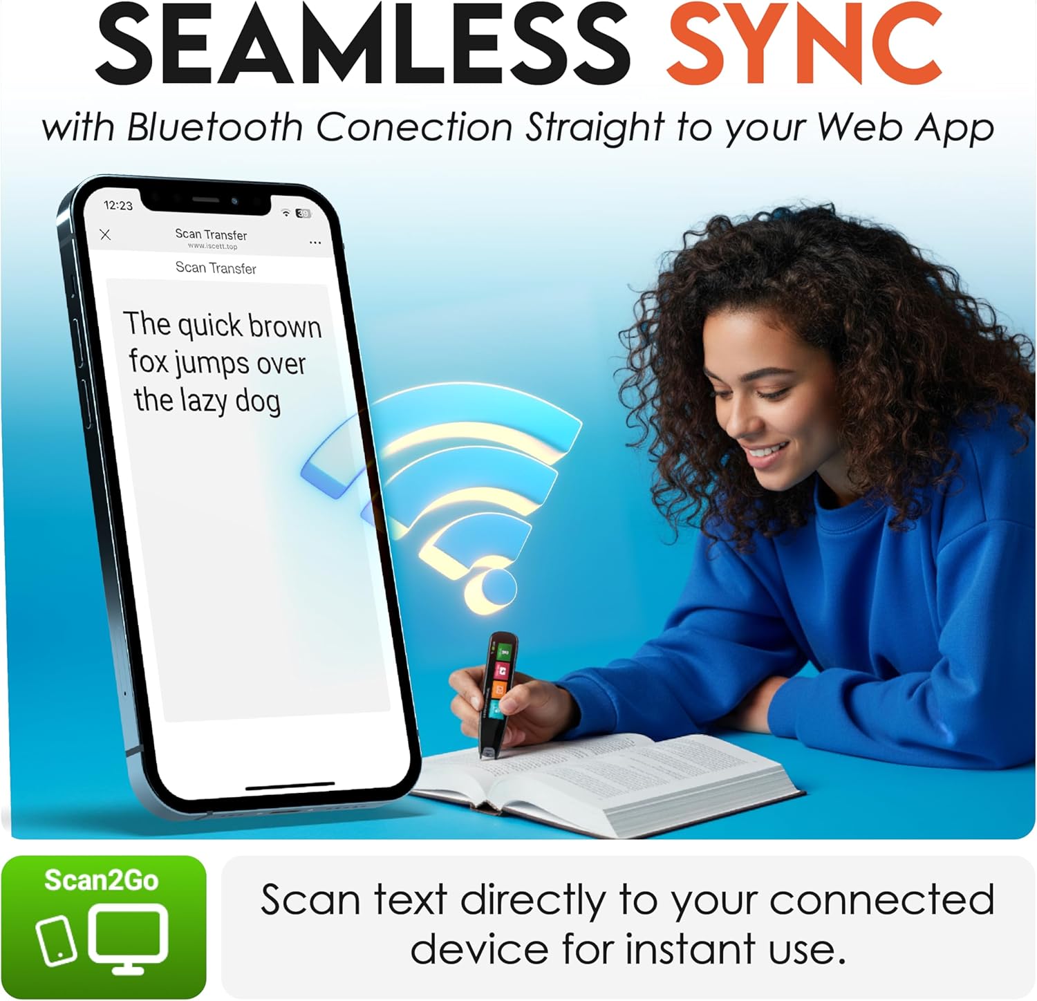 Scanmarker AI Pen with Built-in Screen | OCR Scan Reader & Text to Speech | ChatGPT Pen for Students & Adults | Portable ai Translator Device | Reading Pen for Study, Travel & Work | Ai Smart Pen