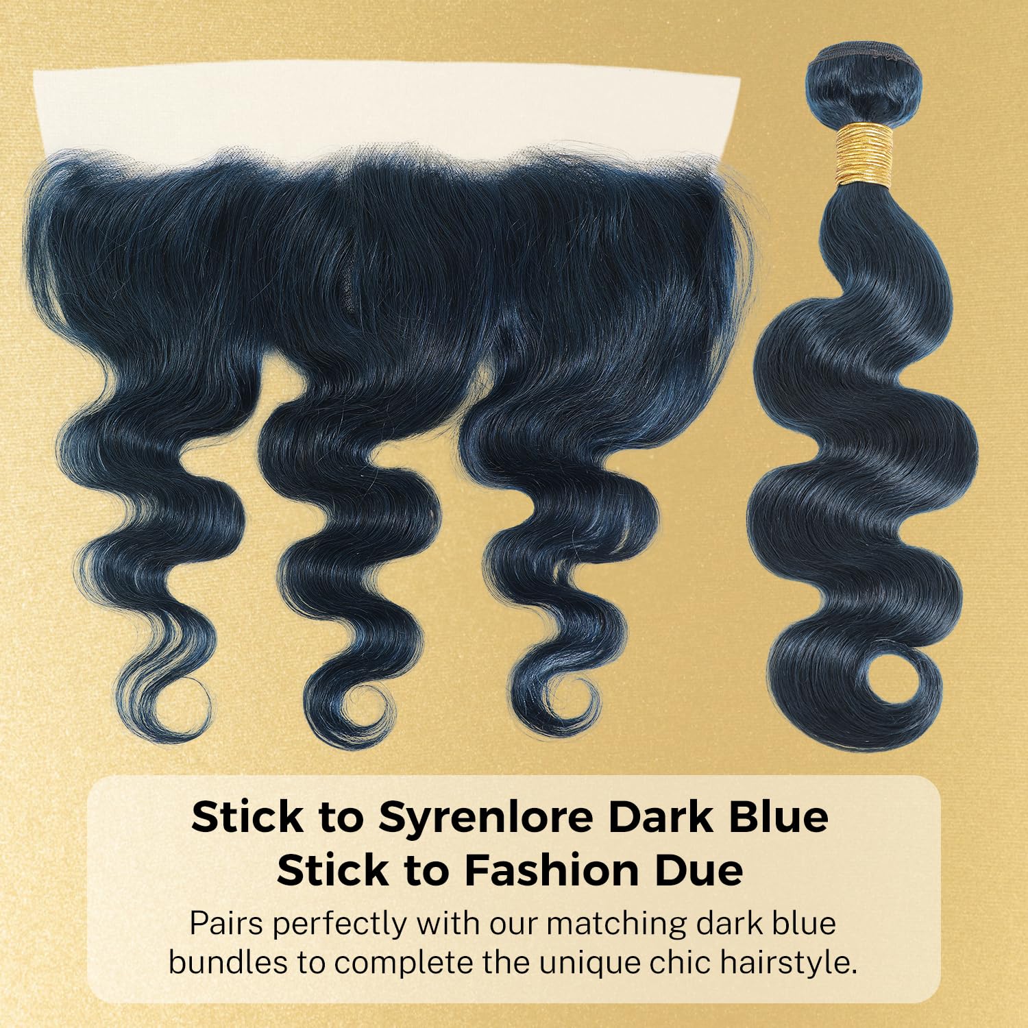 Dark Blue 13x4 Frontal Closure Only Body Wave Human Hair, 12A 100% Brazilian Hair Ear to Ear 13X4 HD Lace Frontal Transparent Pre plucked for Black Women Midnight Blue 150% Density 12 inch