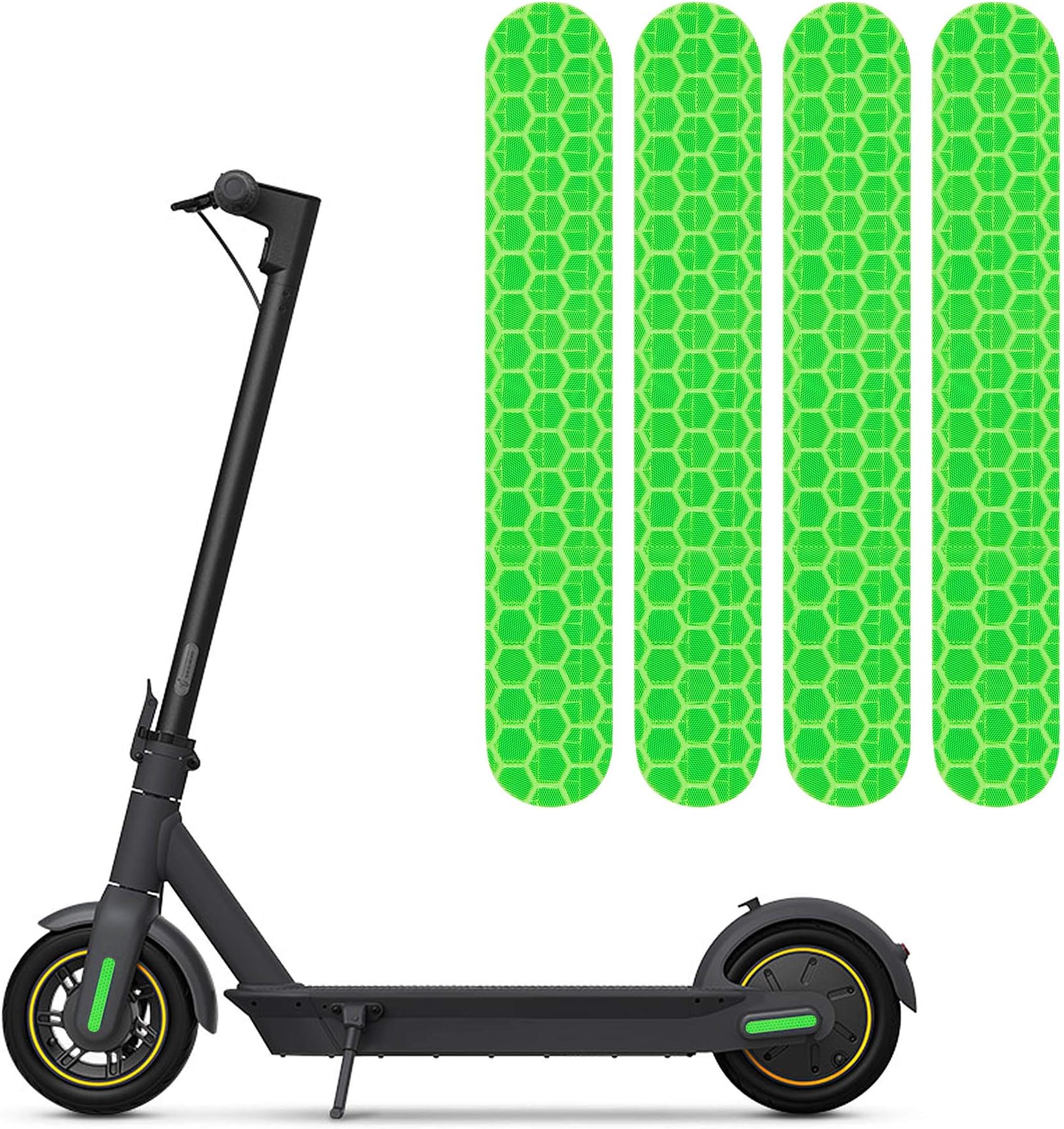 Self-Adhesive Night Reflective Stickers Waterproof Warning Strip Compatible with Ninebot Max G30 Electric Scooter Decoration Accessories