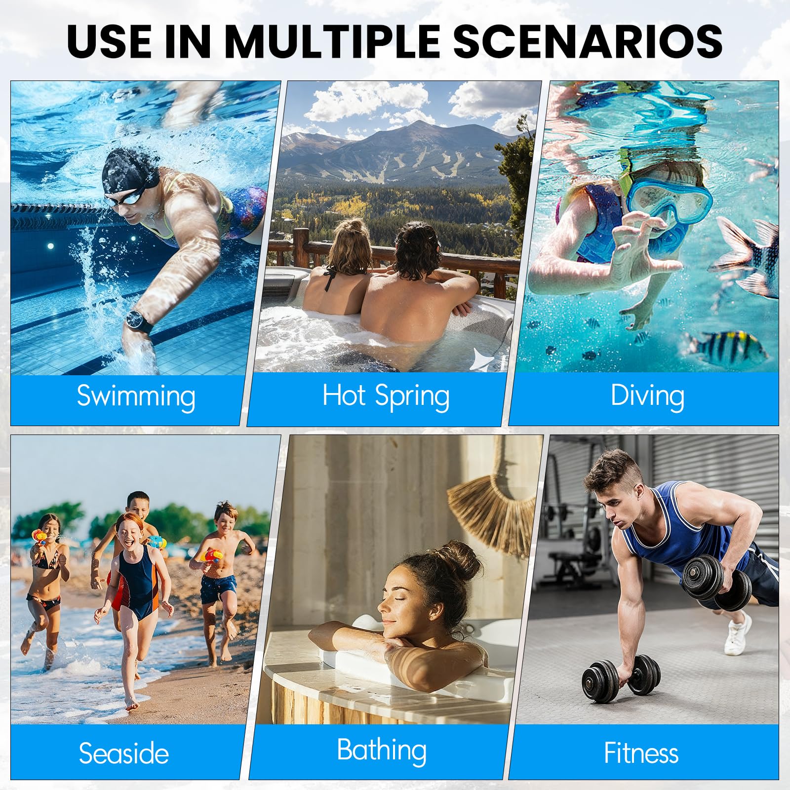Zorplex Poncho de Surf, Ligero, Compacto y de Secado rápido, Toalla para Natación y Deportes Acuáticos, Albornoz para Cambiarse, Toalla de Poncho Playa, Ponchos de Microfibra para Hombres (Mediano)