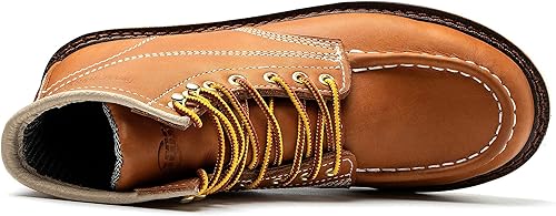 Miniatura 2 de ACDSAF Botas de trabajo para hombre, botas de trabajo para hombre, con cuña de 6 pulgadas, botas de trabajo de construcción impermeables