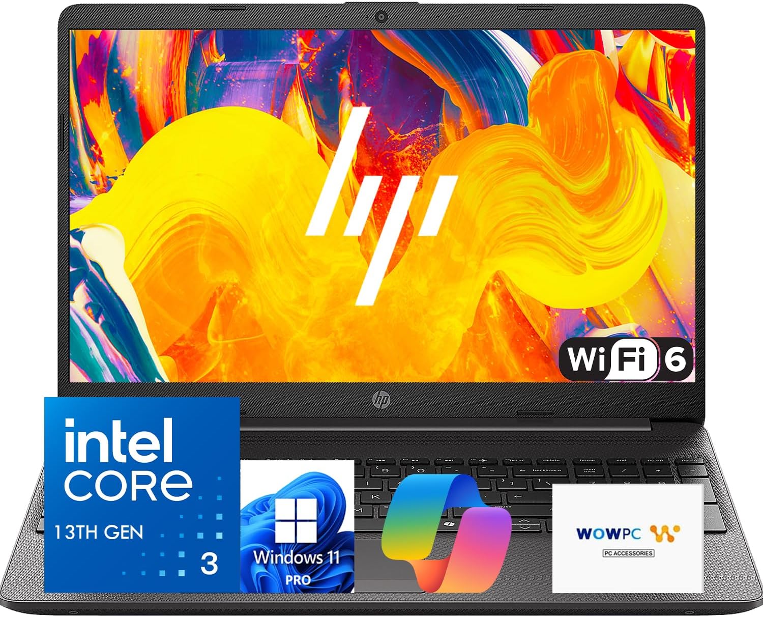 HP 15 G9 Laptop, Powerful Intel i3-1315U up to 4.5GHz (Faster Than i7-1250U), Crisp 15.6″ Full HD Display, Windows 11 Pro, Wi-Fi 6 & Bluetooth 5.3, Ethernet & SD Card, WOWPC USB (32GB RAM, 1TB SSD)