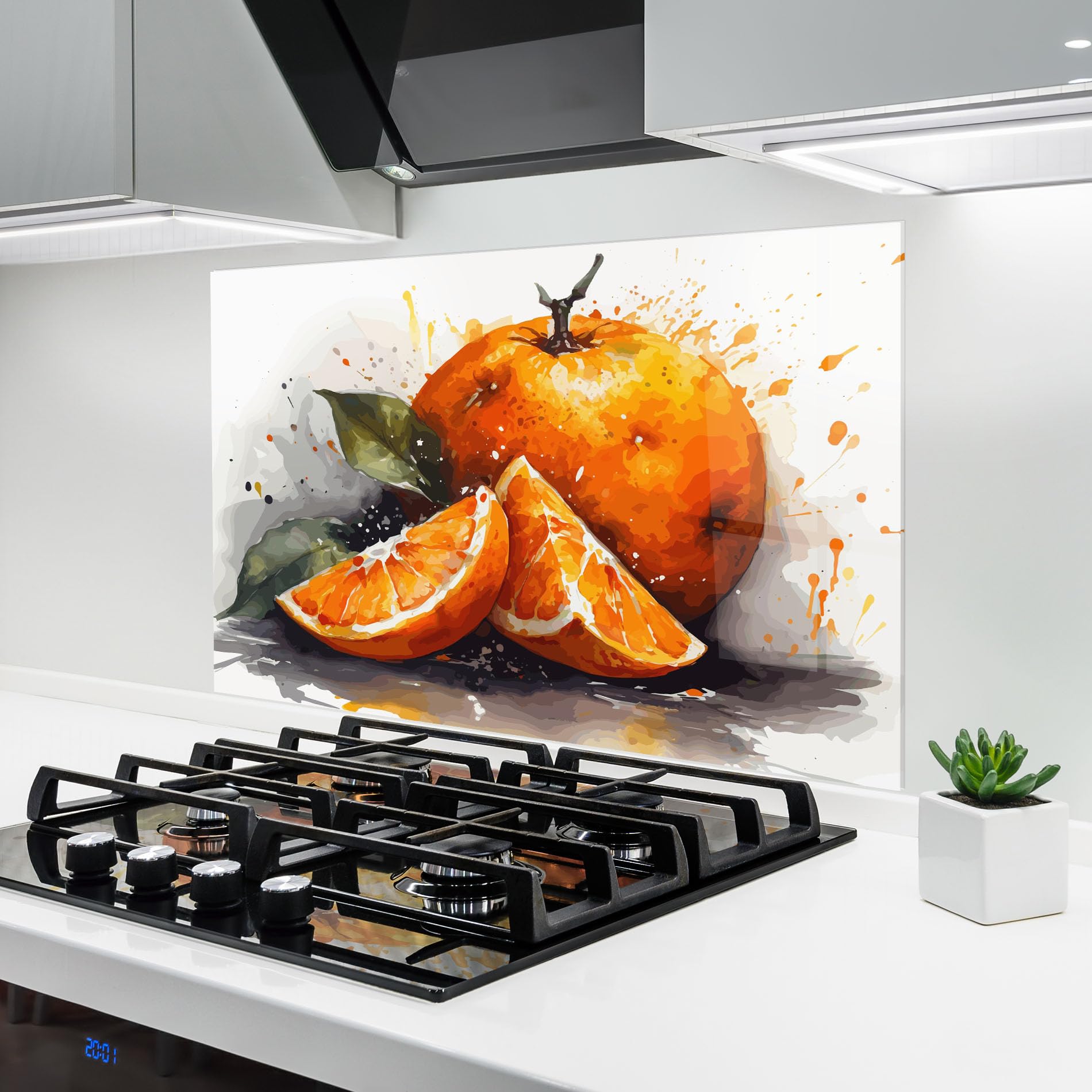 Crédence de cuisine en verre ARTHUB 60x100 cm Pretty Orange