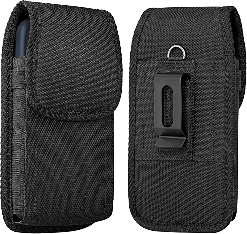 Cell Phone Holster for iPhone 17 16 Pro Max, Samsung Galaxy Ultra S25 S24 S23 S22 S21 Note 20+ Plus Note 10+ A23 A13 A21 A54 5G Google Pixel Pro Case with Belt Clip (Fits Phone with Otterbox Case on)