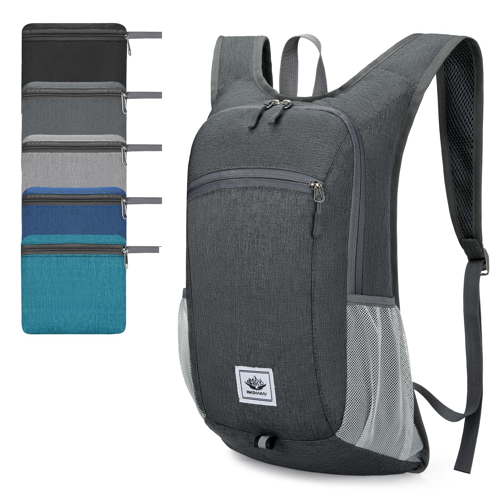 Zusentee Zaino Pieghevole Ultraleggero 16L Zaino Trekking Donna Impermeabile Uomo per Trekking Viaggio Brevi Escursioni Ciclismo Uomo