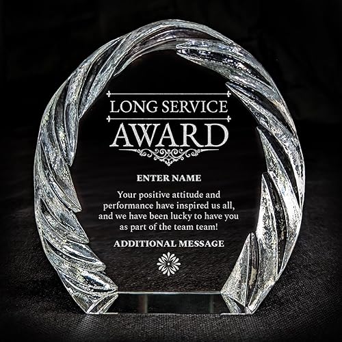 Miniatura 44 de Premio personalizado grabado con láser, diseño grabado con láser, agradecimiento, añade tu propio texto, incluye caja de regalo, premio al empleado