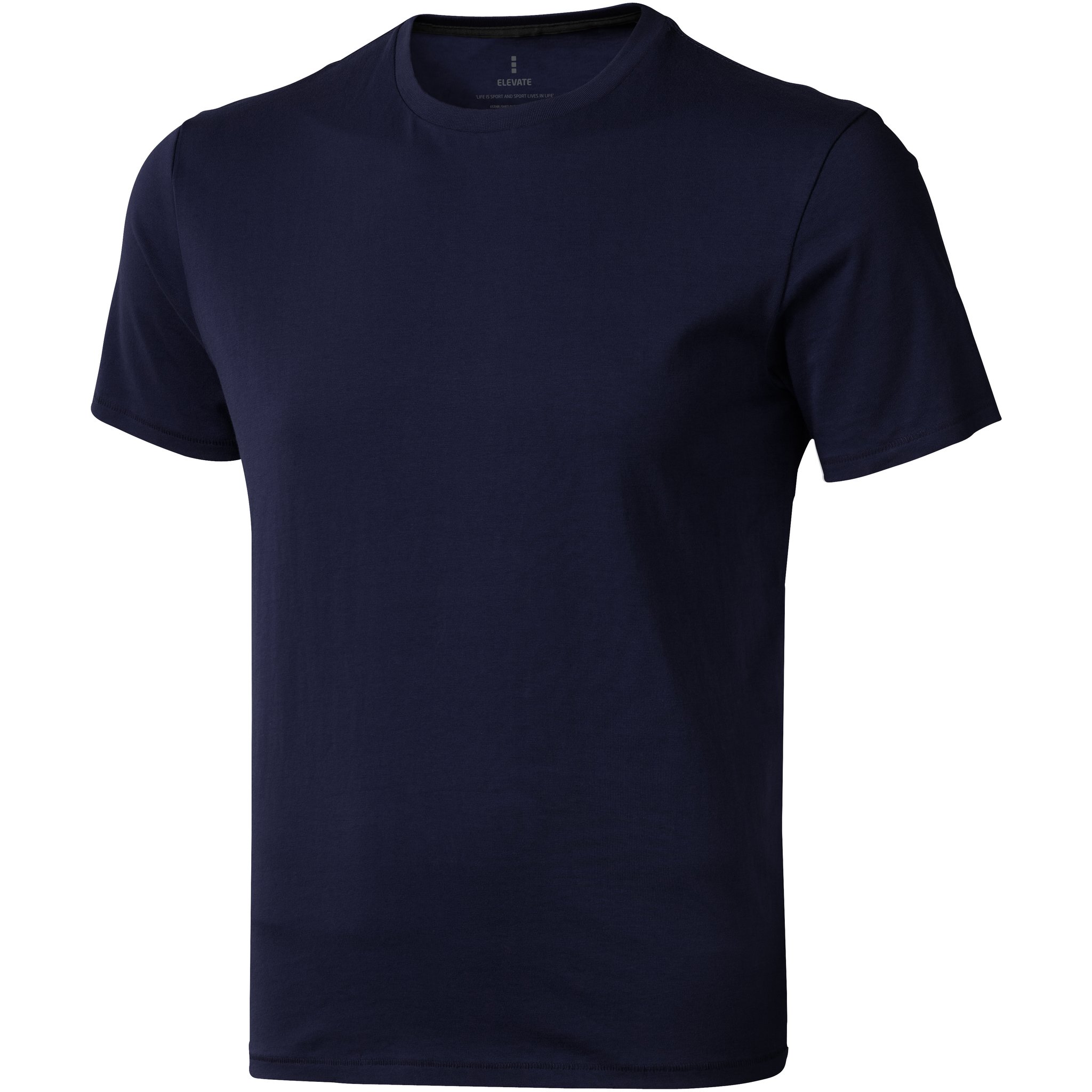 Elevate Unisex Navy T-Shirt Nanaimo A Manica Corta Da Uomo