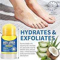 Vista 2 de Urea Cream Stick 60% Plus 2% Salicylic Acid Maximum Strength Exfoliating Moisturizer for Dry Cracked Feet, Hands & Elbows, Deep Hydration & Callus