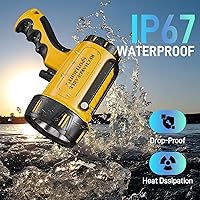 Vista 5 de 2026 New 100,000 Lumen Super Bright Spotlight,10000mAh Rechargeable Flashlight Handheld Spotlight,Spot Light Outdoor Runtime 72+ Hrs,Flashlight