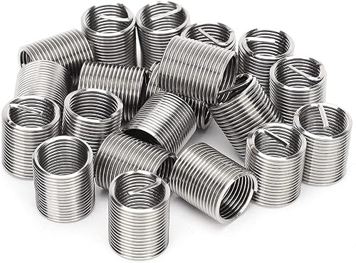 Miniatura 18 de Hilitand 20 piezas de insertos de hilo de alambre de rosca de la manga de rosca de reparación de buje de fijación de tornillo (2.5D)