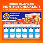 MADE BY NEHEMIAH Washing Machine Cleaner by Tide with Oxi for Front and Top Loader Washer Machines, Deep Cleaning Residue & Odor Eliminator, 12 Month Supply (Packaging May Vary) + Calendar