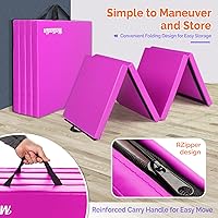 Vista 4 de Matladin - Alfombrilla plegable de 8 pies para gimnasia, gimnasio, ejercicio, aeróbicos, de 8 pies x 2 pies x 2 pulgadas de cuero sintético