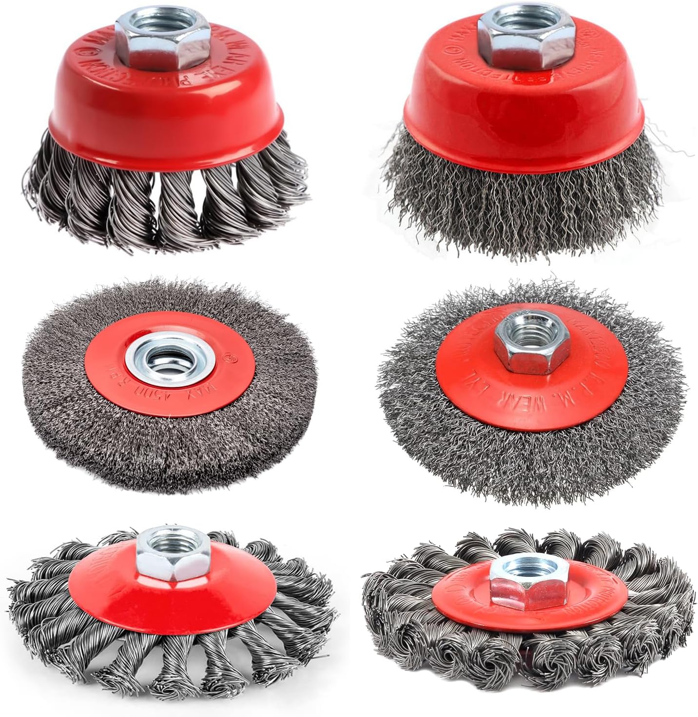Lot 2 Brosses à Pot Nylon Pour Meuleuse D'Angle – Diam. 75 Mm, Filetage M14, Dérouillage & Polissage - 9