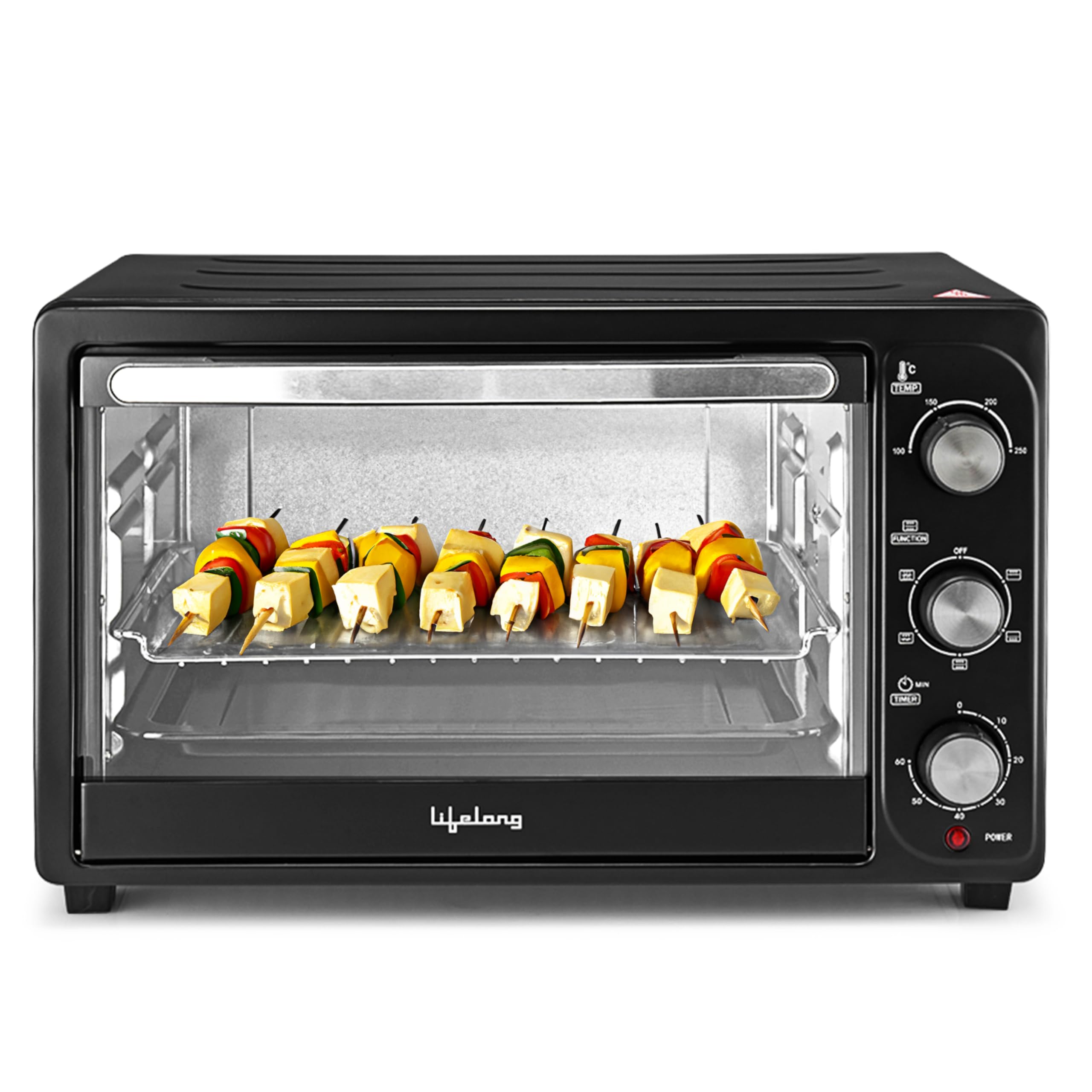 Lifelong OTG 36L - Oven Toaster Griller with Rotisserie for Kitchen- 1500W, 5 Heating Modes, Temp & 60 Mins Timer Control - Machine for Baking Pizza, Cake, Grilling Chicken & Toasting Bread (LLOT36)