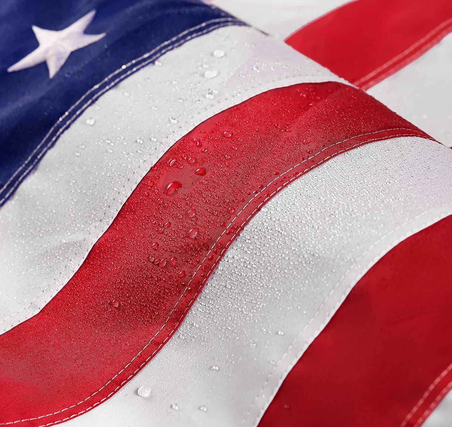 Bandiera americana 2,3 x 3,5 m, grande bandiera USA vento alto con stelle ricamate, strisce cucite, occhielli in ottone, resistenteall'aperto all'aperto