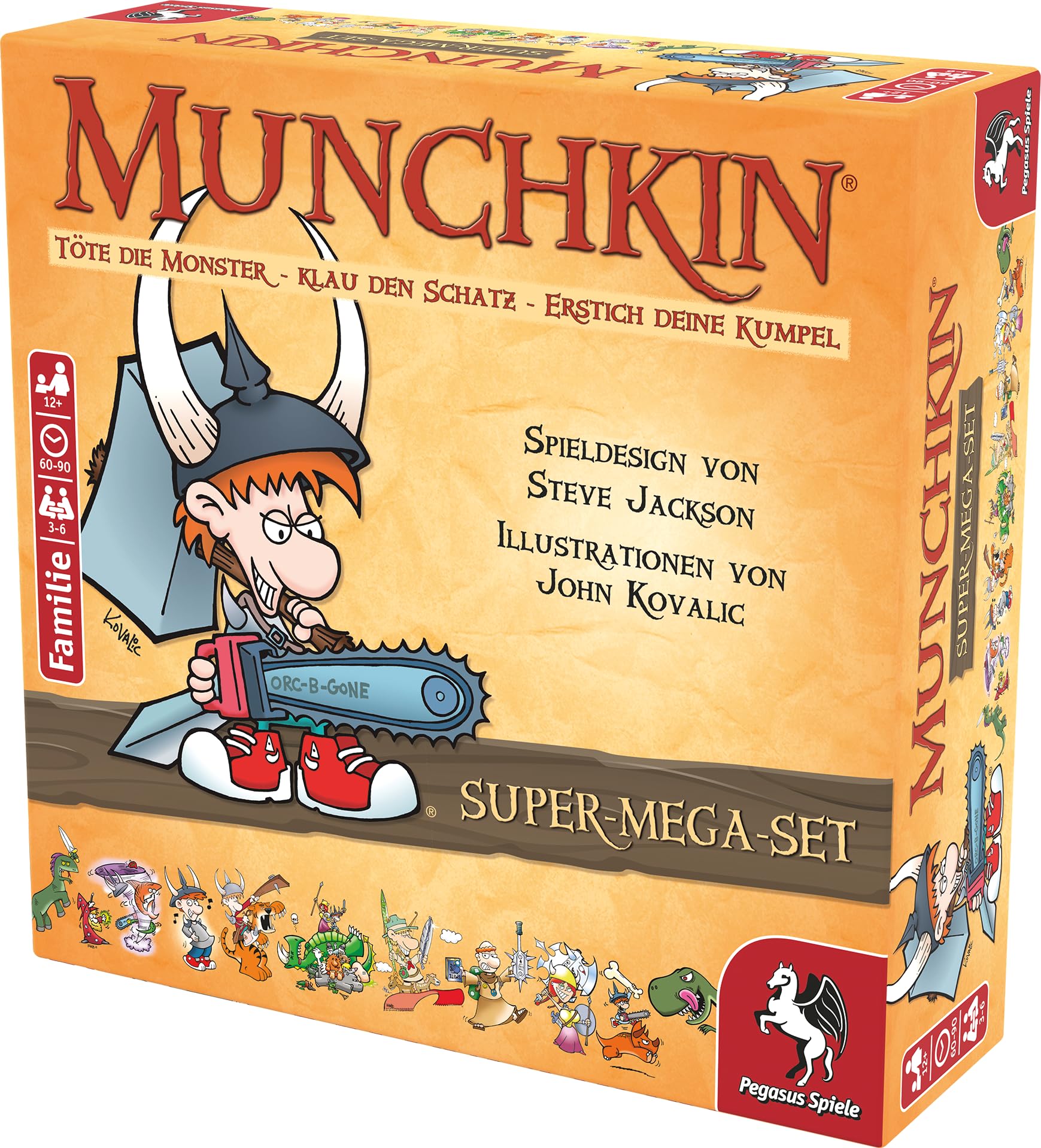 Munchkin Fantasy Super-Mega-Set, Rot, Blau, Grün, Schwarz