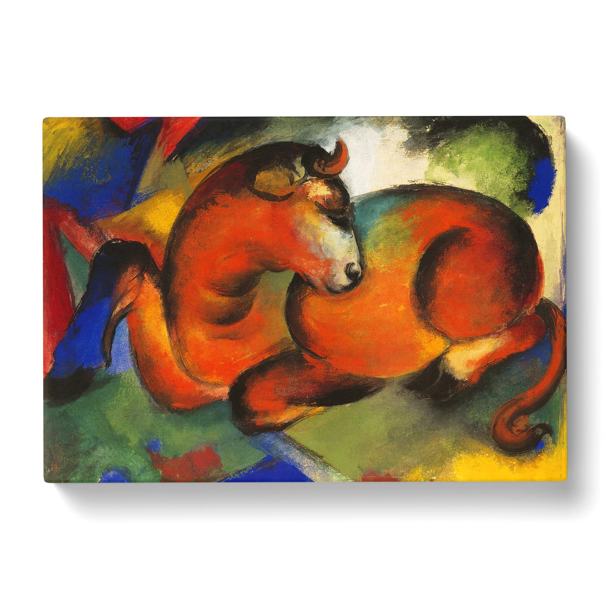 Franz Marc The Red Bull Canvas Print, Mixed, 25L x 50W cm - Image 2
