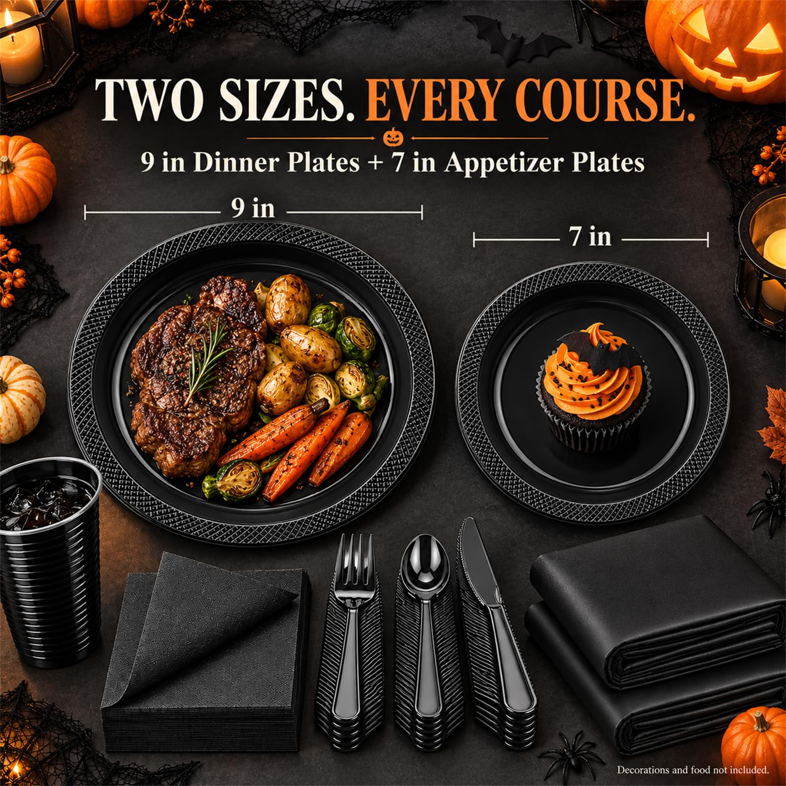 Tinybee 352 Piece Disposable Plates Set - Serves 50 -4