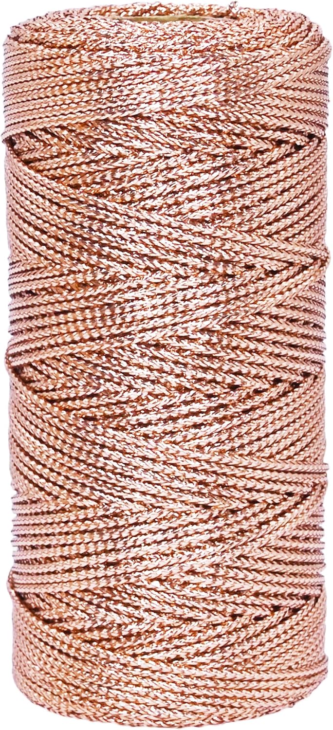 Metallic Blue Twine, 1.5 mm Thick, 328 Feet, for Crafts, Christmas Tree Decor