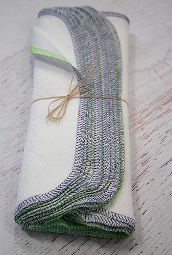 Miniatura 5 de One dozen purple and lime two tone paperless towels