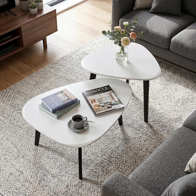 Durisen Nesting Coffee Table Set: Mid-Century Modern Versatile Tables