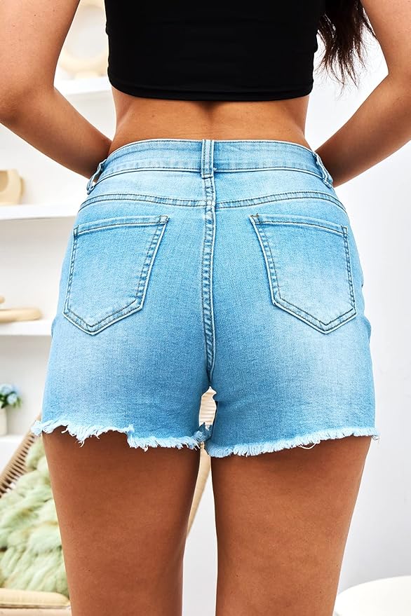 Diesel Slim fit korte broek van denim met donkere wassing • Indigo • de