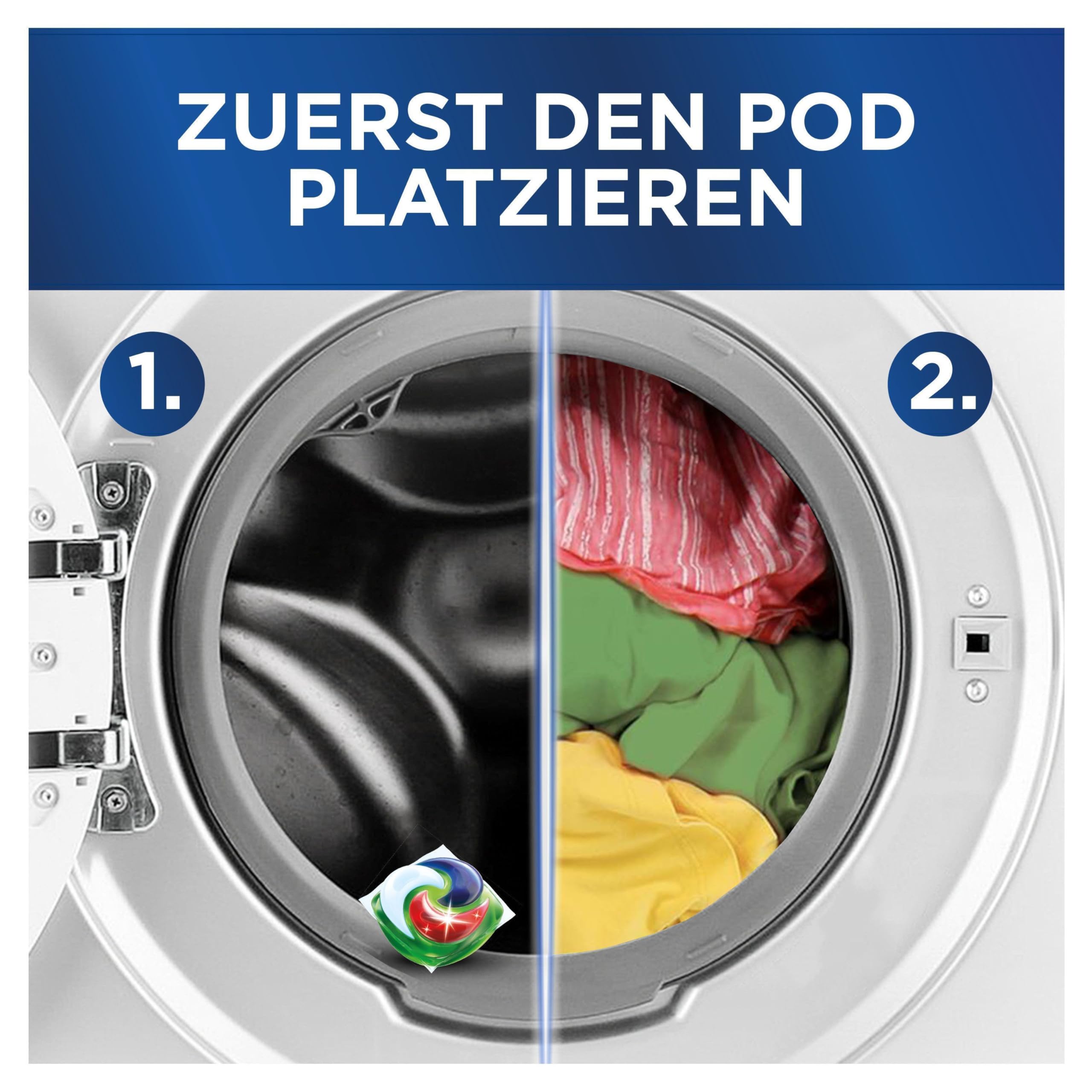 Ariel Professional All-In-1 Pods Color Waschmittel, 110 Waschladungen, (2 x 55 Kapseln), Waschpods, professionelle Wäschepflege ausgezeichnete Fleckentfernung ab der ersten Wäsche