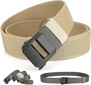 BnMvF Cinturón aire libre, cinturón de trinquete de nailon ajustable, cinturón táctico de cintura tejida,con hebilla deslizante automática