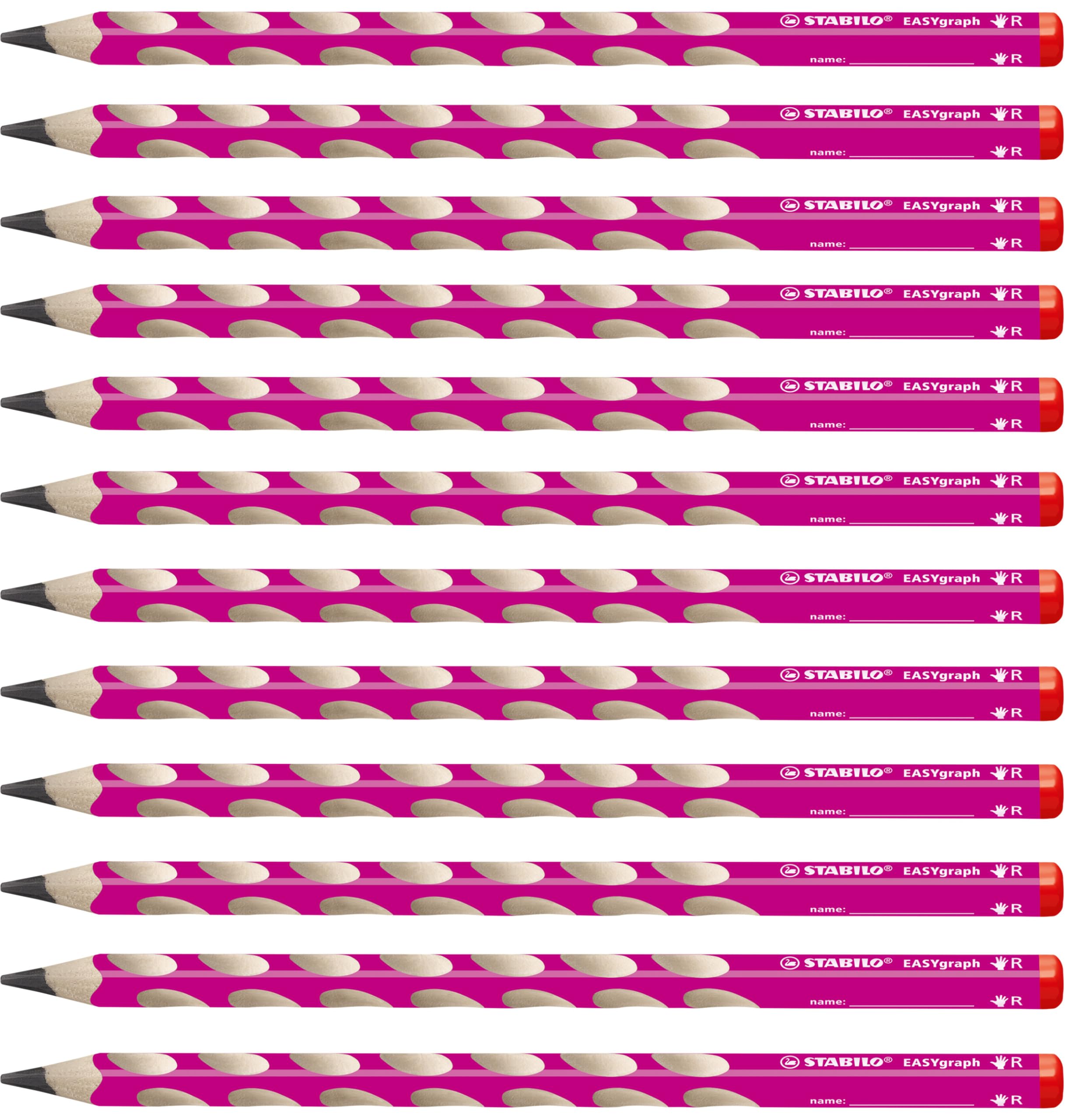 STABILO EASYgraph Matite Ergonomiche Triangolari Rosa 12pz