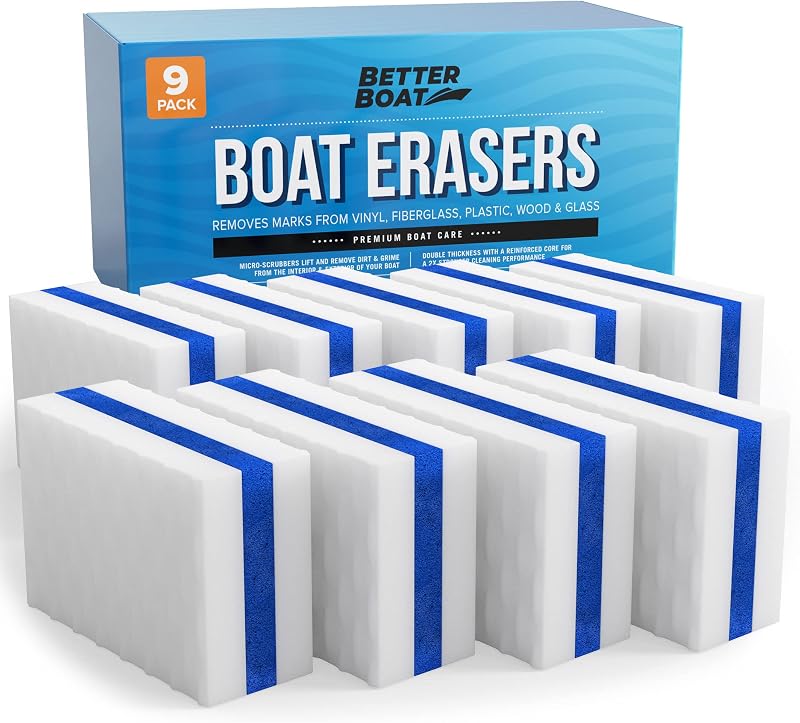 Borradores para barcos de Better Boat, esponja limpiadora para marcas de desgaste y suciedad | Accesorios y regalos marinos, seguros en el casco de cubierta de gelcoat de vinilo de fibra de vidrio