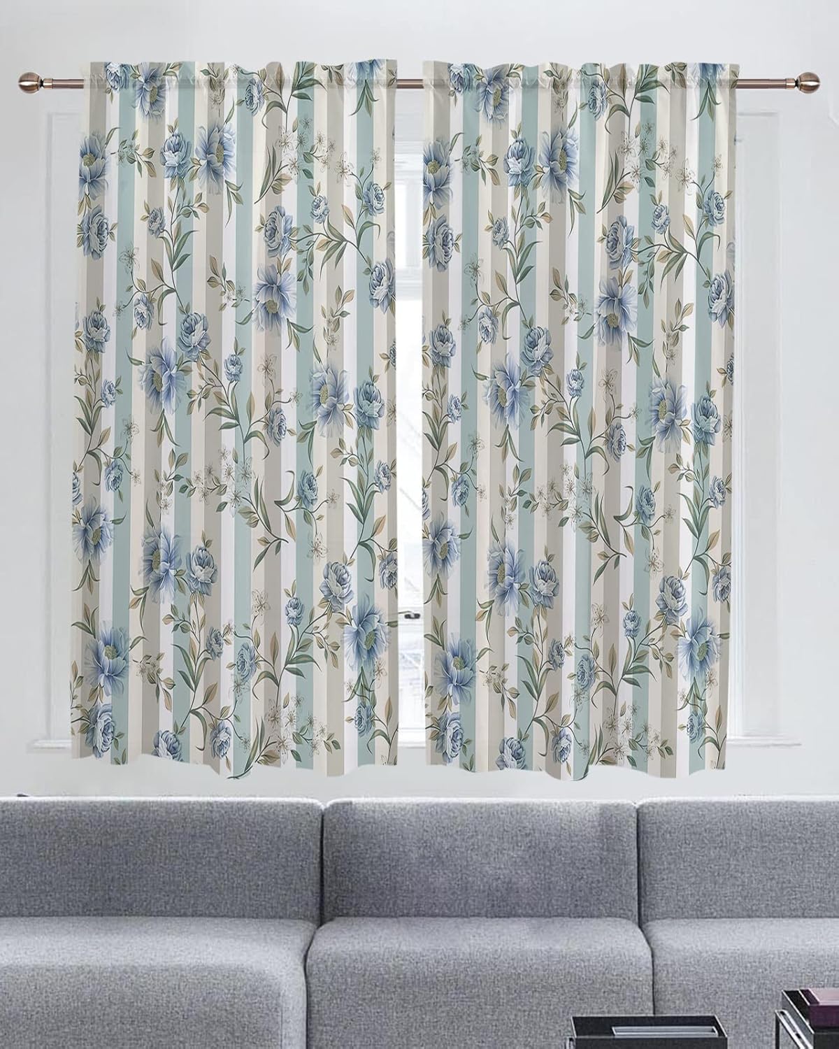 CyCoShower Sheer Curtain 72 Inch Length 2 Panels Set Drapes