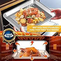 Vista 7 de Air Fryer Tray Replacement for Cuisinart TOA-60 TOA-65 TOA-70 Toaster Air Fryer Convection Oven, 12.4 * 11'' Mesh Air Fryer Stainless Steel Basket