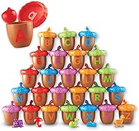 Learning Resources Alphabet Acorns Set - ABC Matching Puzzle, Phonics Toys for Preschoolers, Fine Motor Skills & Speech Therapy 3+