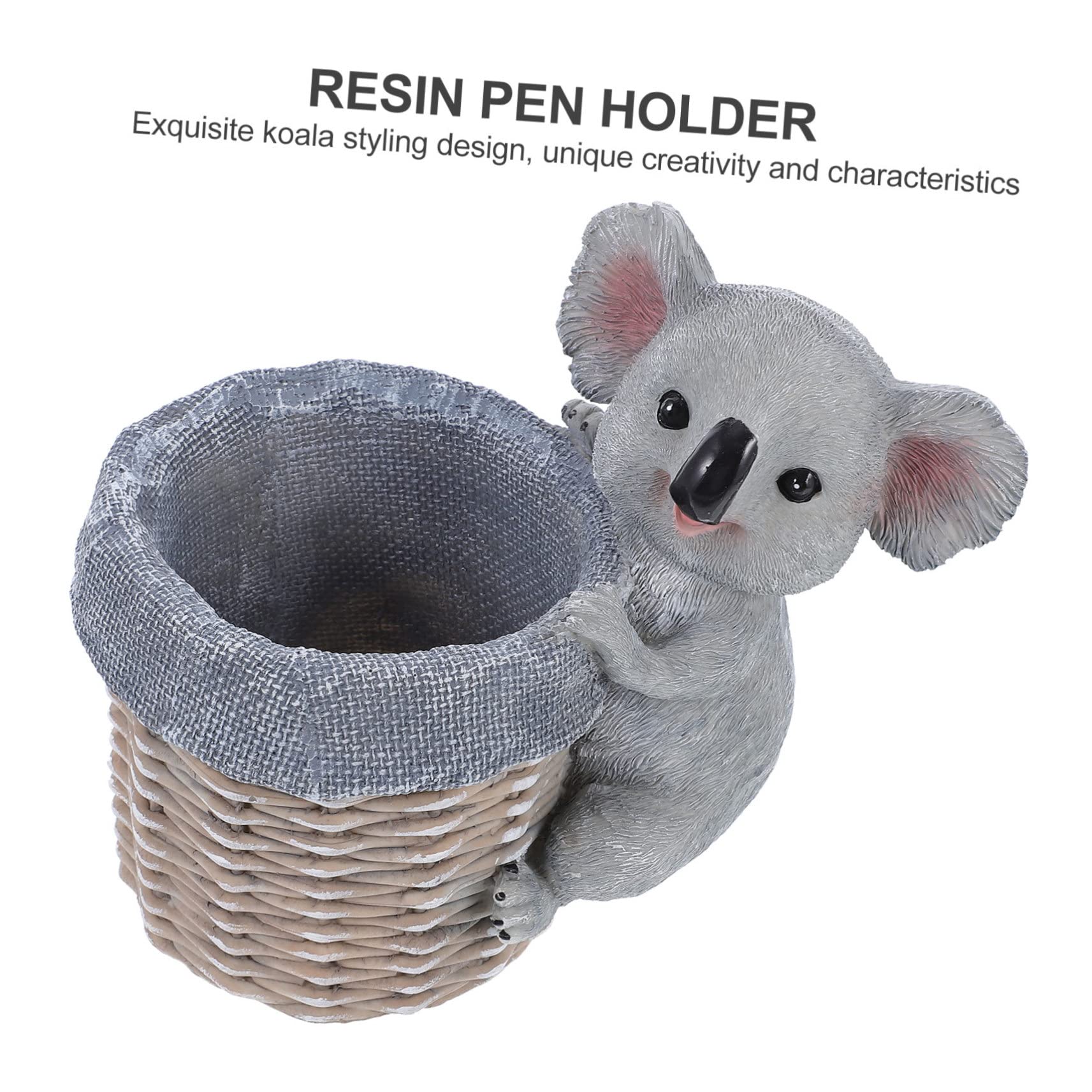 NUOBESTY Organizza La Tua Scrivania Con Il Portapenne 3d Koala - Portapenne Da Trucco in Resina E Portatile