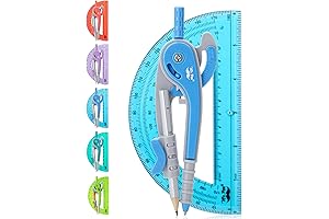 Mr. Pen- Compass and Protractor Set: Precision Geometry Tools for Mathematics and Drawing