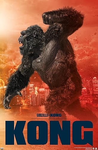 Trends International Godzilla vs. Kong - Póster de pared Kong, 22.37 x 34.00 pulgadas, versión premium sin marco