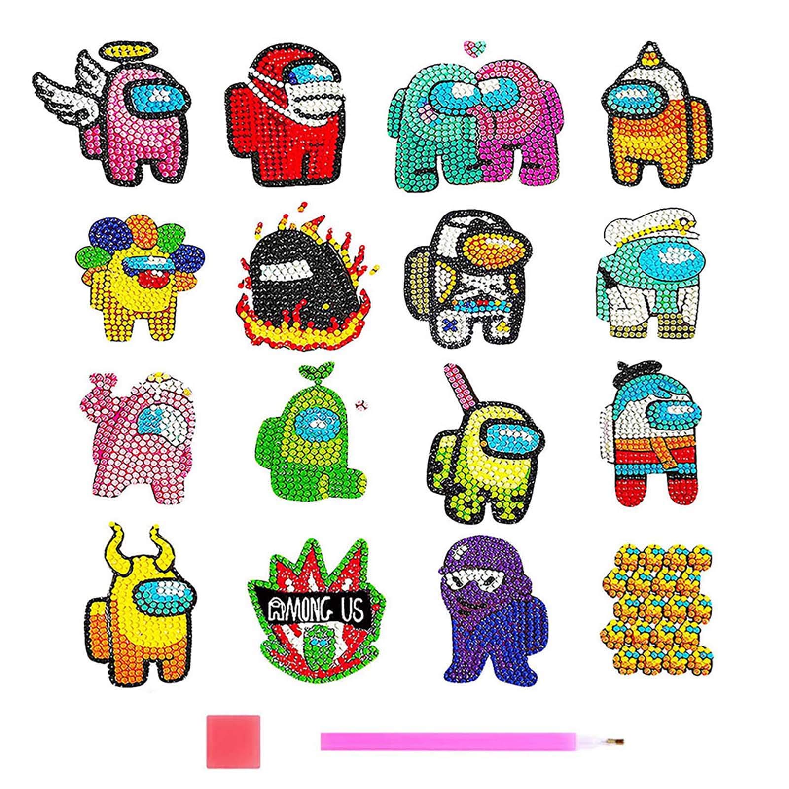 5D Diamond Painting Kits Kids DIY Gem Art Stickers for Children Mosaic Stickers by Numbers Arts and Crafts for Boys/Girls