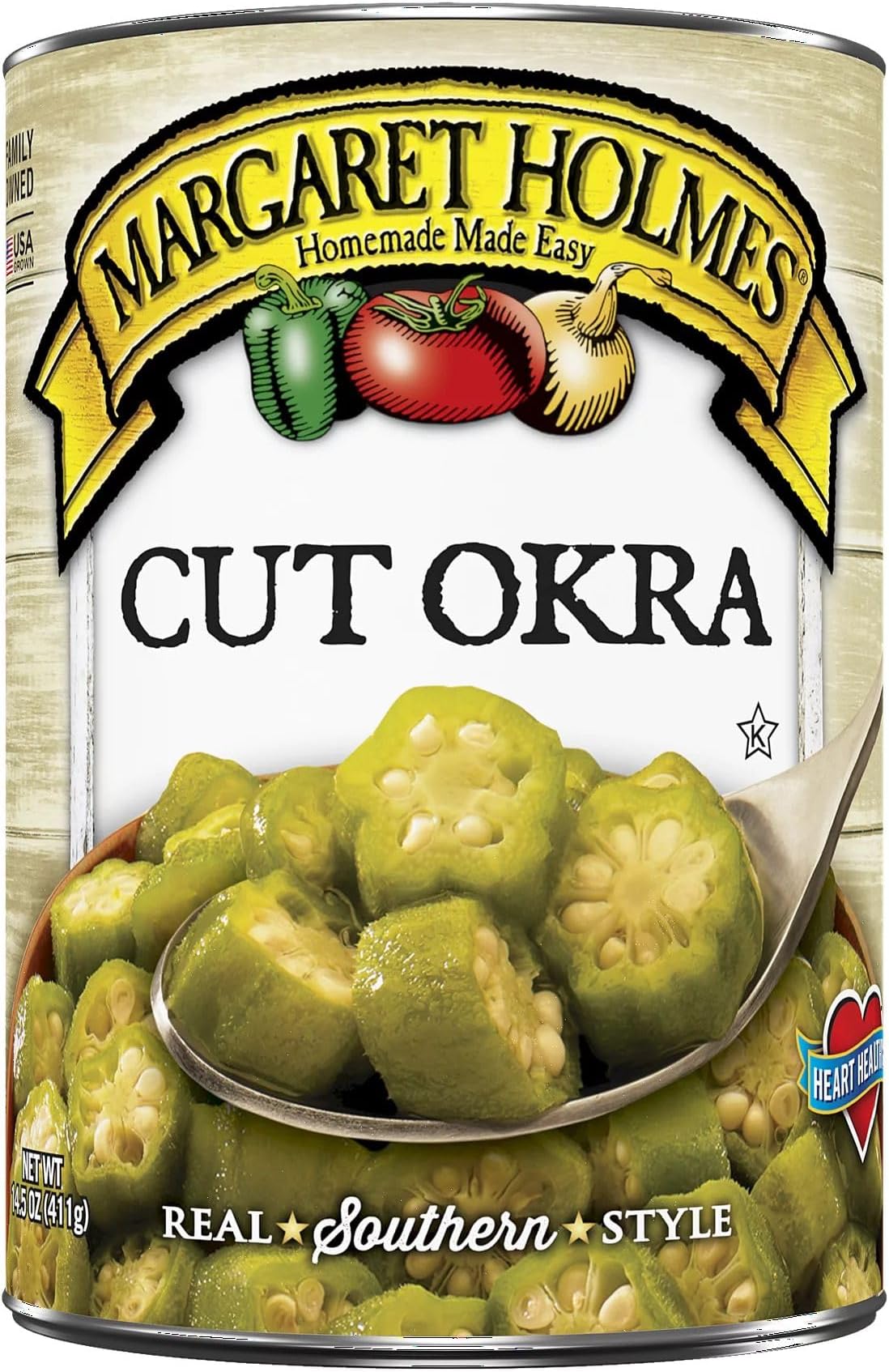 Margaret Holmes, Tomato, Okra & Corn, 14.5oz Can (Pack of