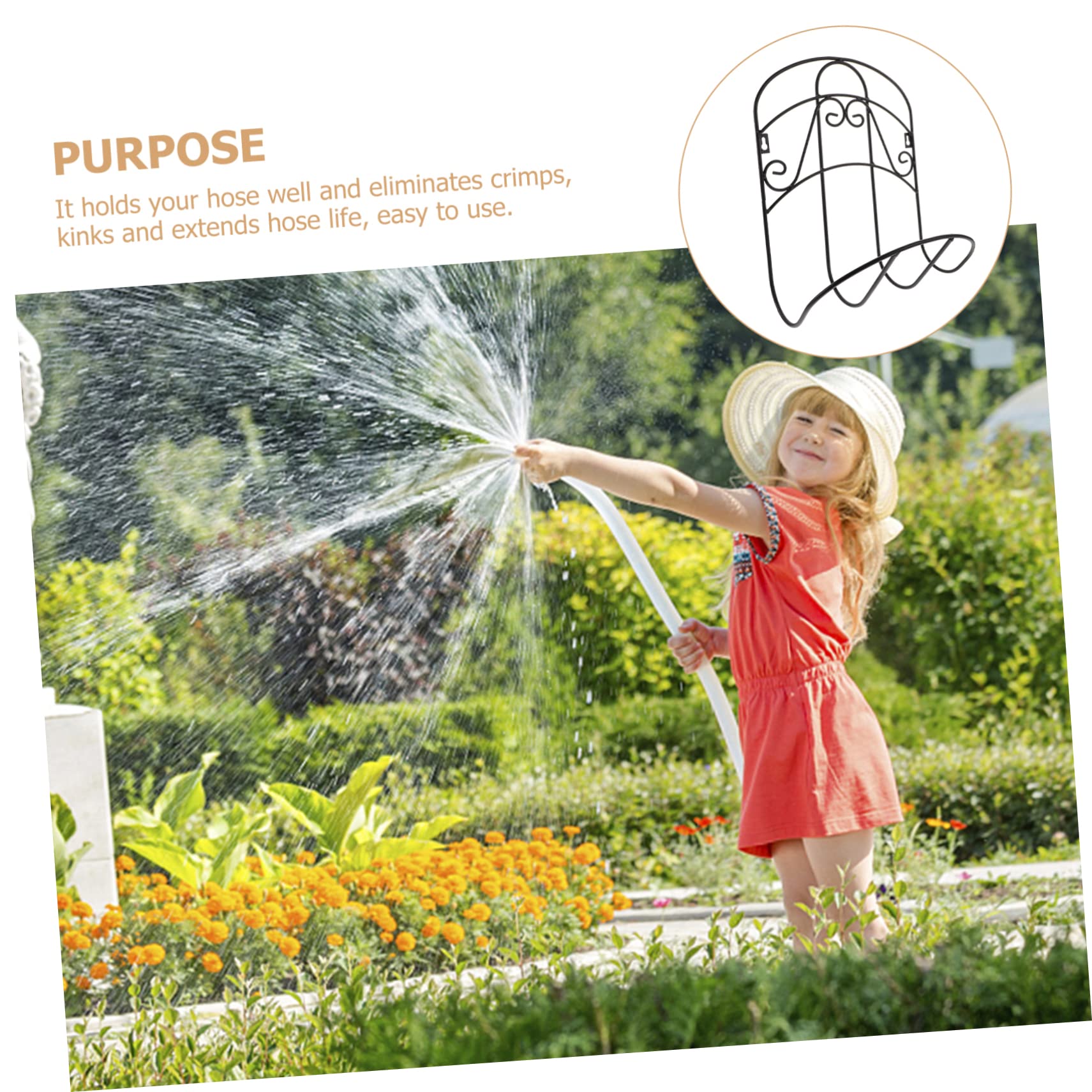 BESPORTBLE Support Mural pour Tuyau Arrosage Robuste De Rangement pour Jardin Et Maison Facile à Installer