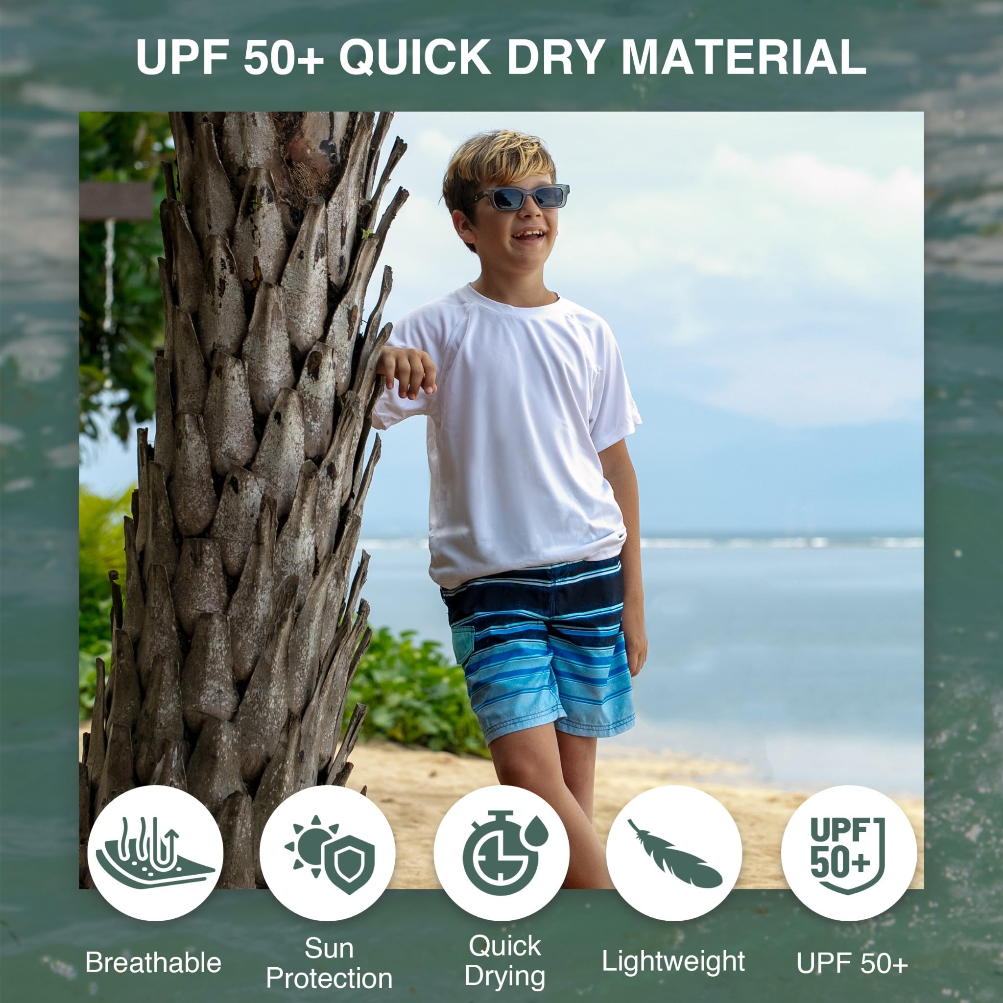 Kanu Surf Line Up Quick Dry Upf 50+ Beach Swim Trunk Bañador para hombre Niños