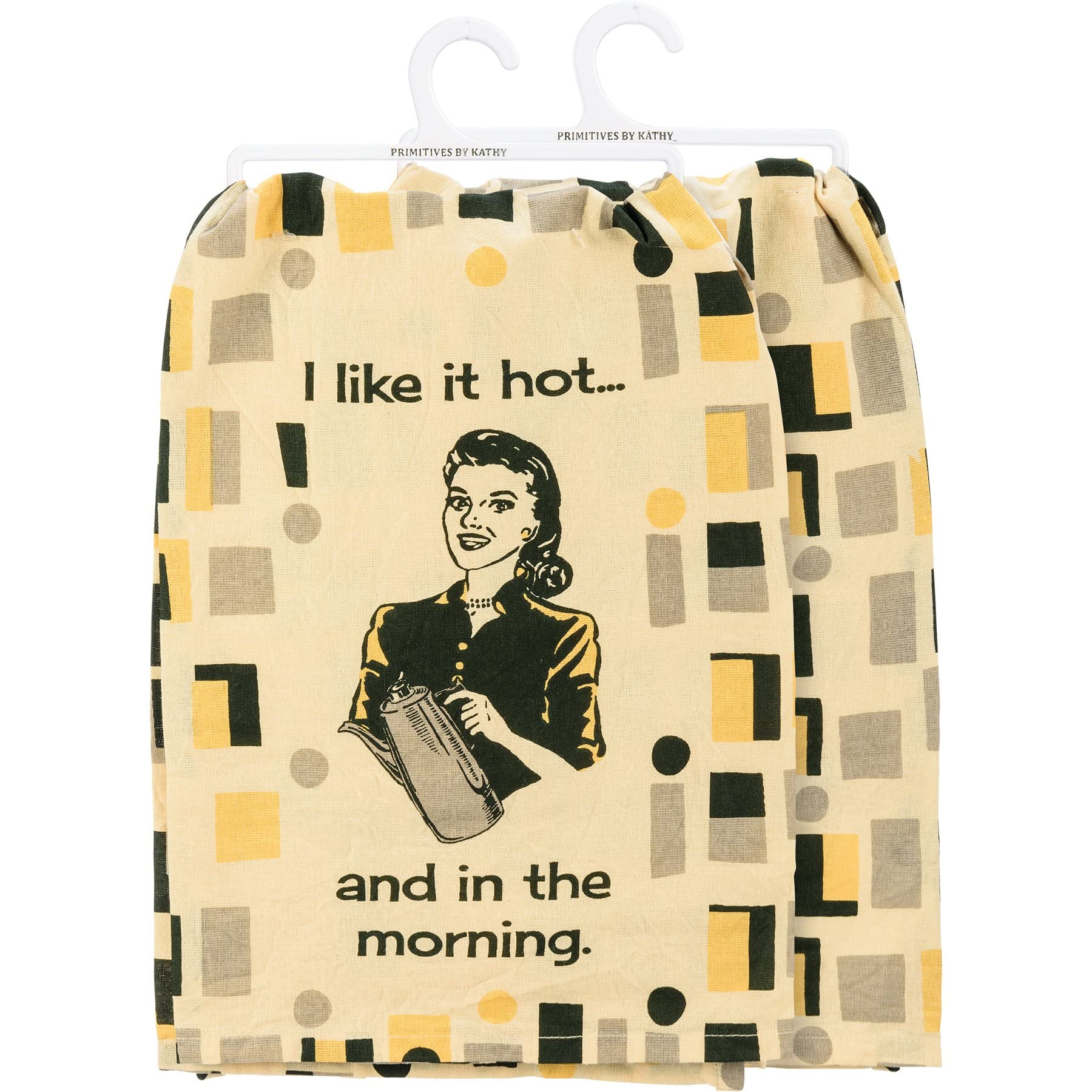 Paño de cocina decorativo de 28 pulgadas con frase de café para decorar el hogar