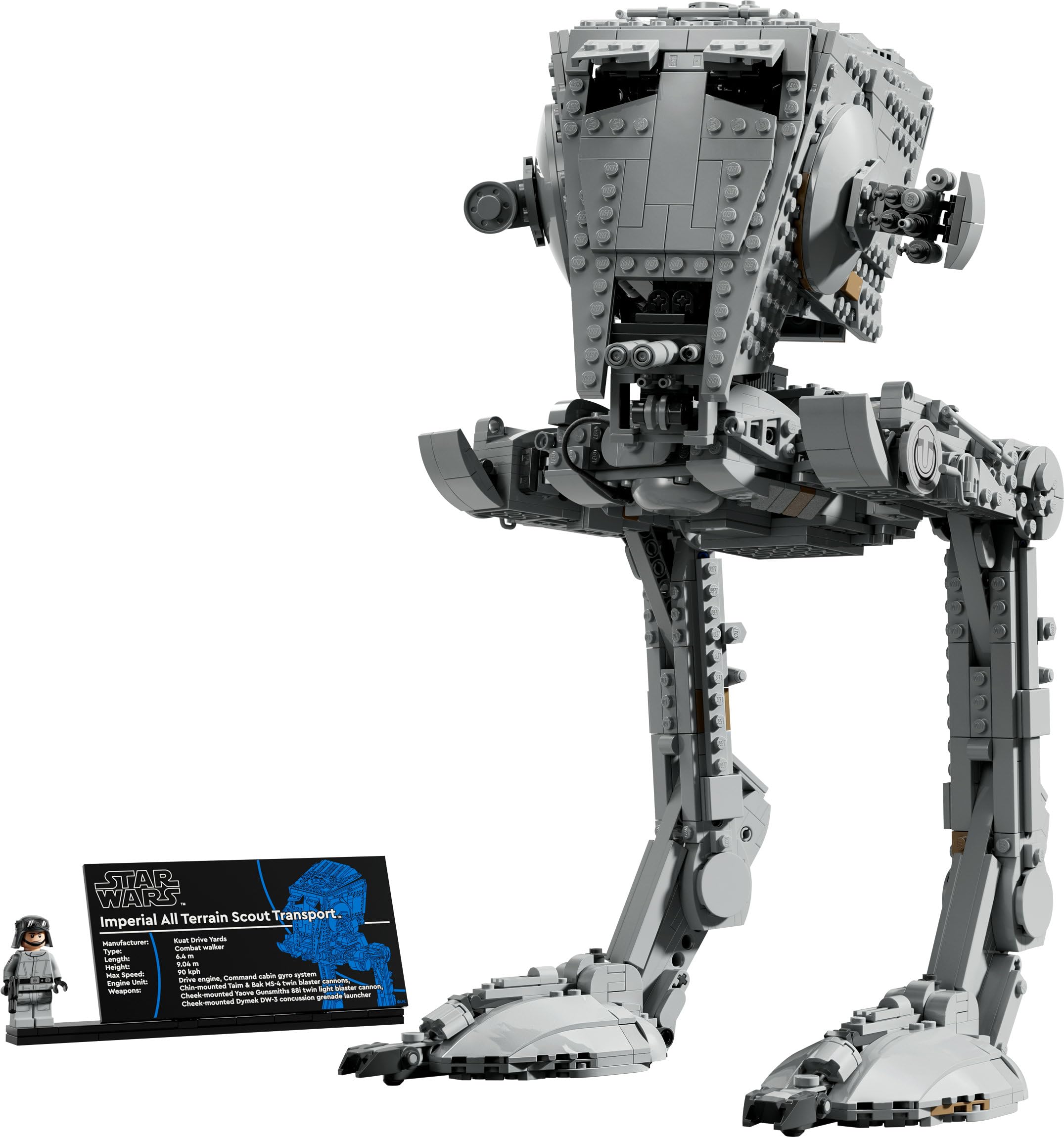 LEGO Star Wars AT-ST Kampfläufer - Bauset für Erwachsene - UCS Modell zum Ausstellen mit Minifigur & Informationstafel - Sammlerstück & Geschenk für Fans - 75417