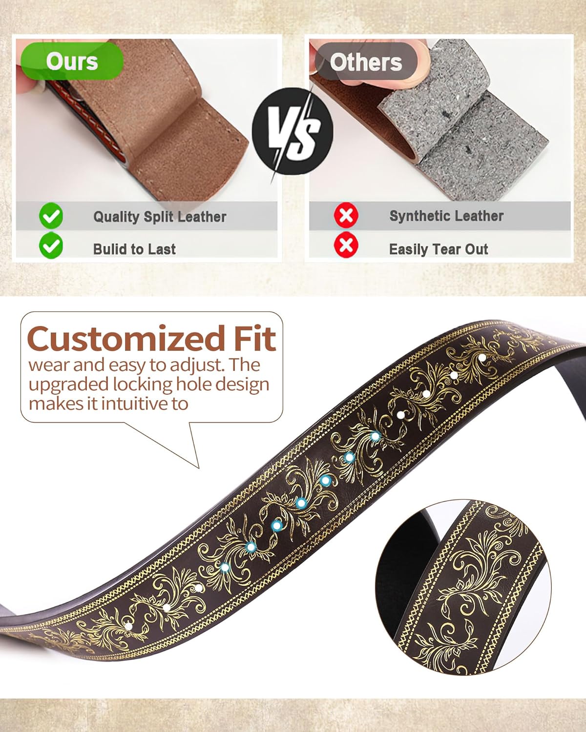 Western Cowboy Belts for Men Women,Western Belt with Bull Buckle, Country Longhorn Bull PU Leather Belt for Jeans - Image 6