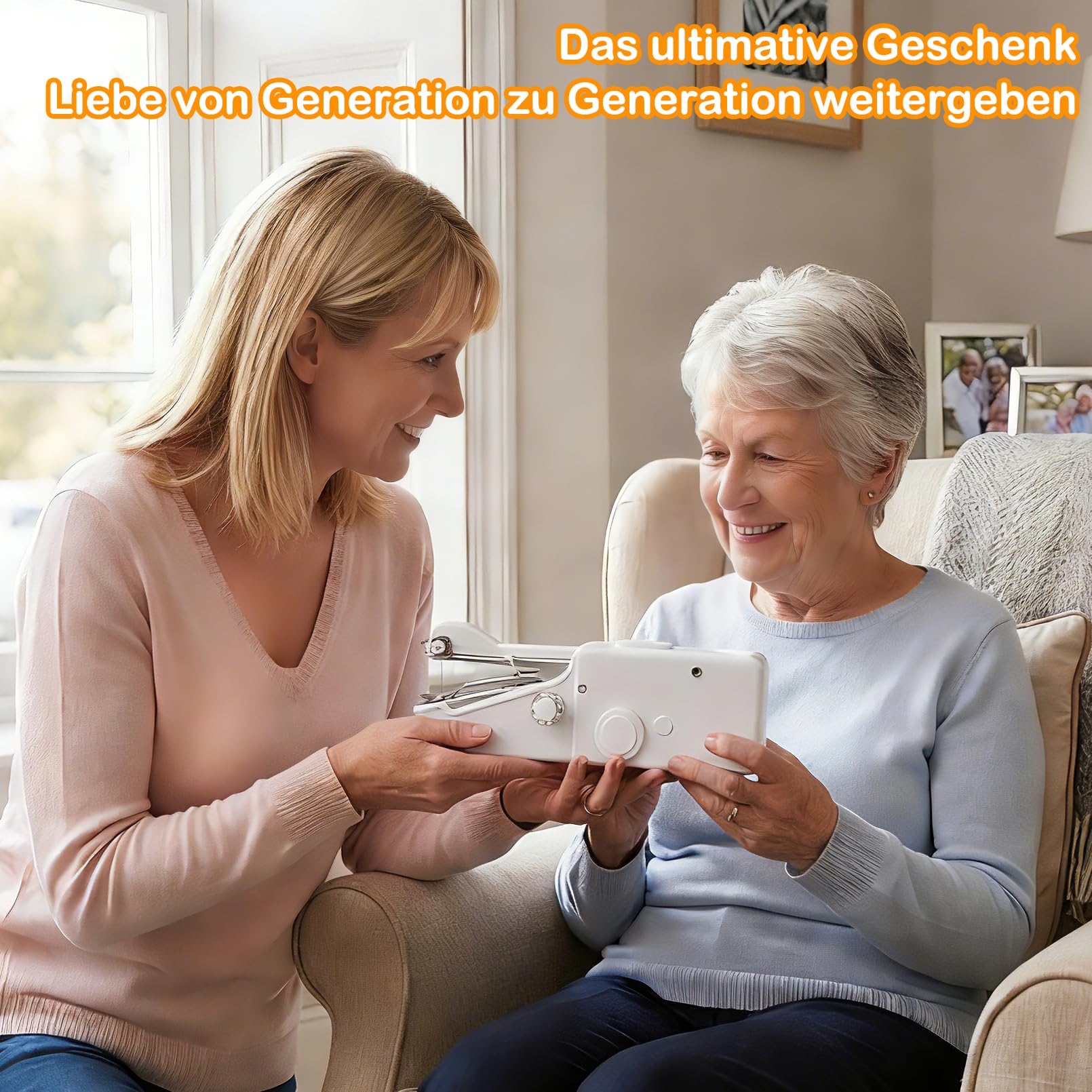 BRICH Handheld-Nähmaschine mit schneider zubehör nähen & 125-teiligem Nähset – Tragbar, Mini, Kabellos – Ideal für Anfänger und Erwachsene – Komplettes Set für schnelle Heimkleidungsreparaturen