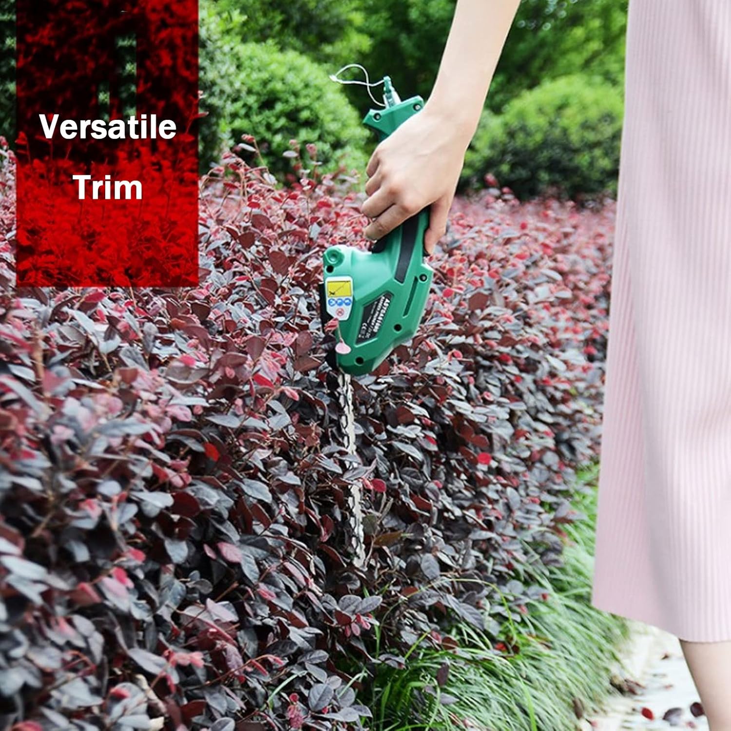 7.2 V Hedge Trimmer Grass Shear,Electric Bush Trimmer/Small Grass Cutter Hedge Trimmers Cordless with 2 Interchangeable Blades