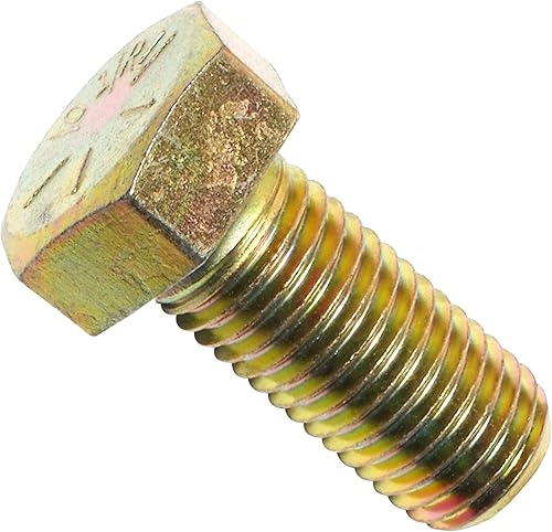 Miniatura 55 de 014973253592 Tornillos hexagonales gruesos de grado 8, 1/2-13 x 4, pieza-4, amarillo