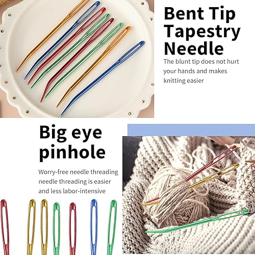 Miniatura 3 de Prasacco 20 agujas grandes para zumbarse los ojos, de acero inoxidable, agujas de zumbarse, agujas de coser a mano, agujas de hilo para tapicería,